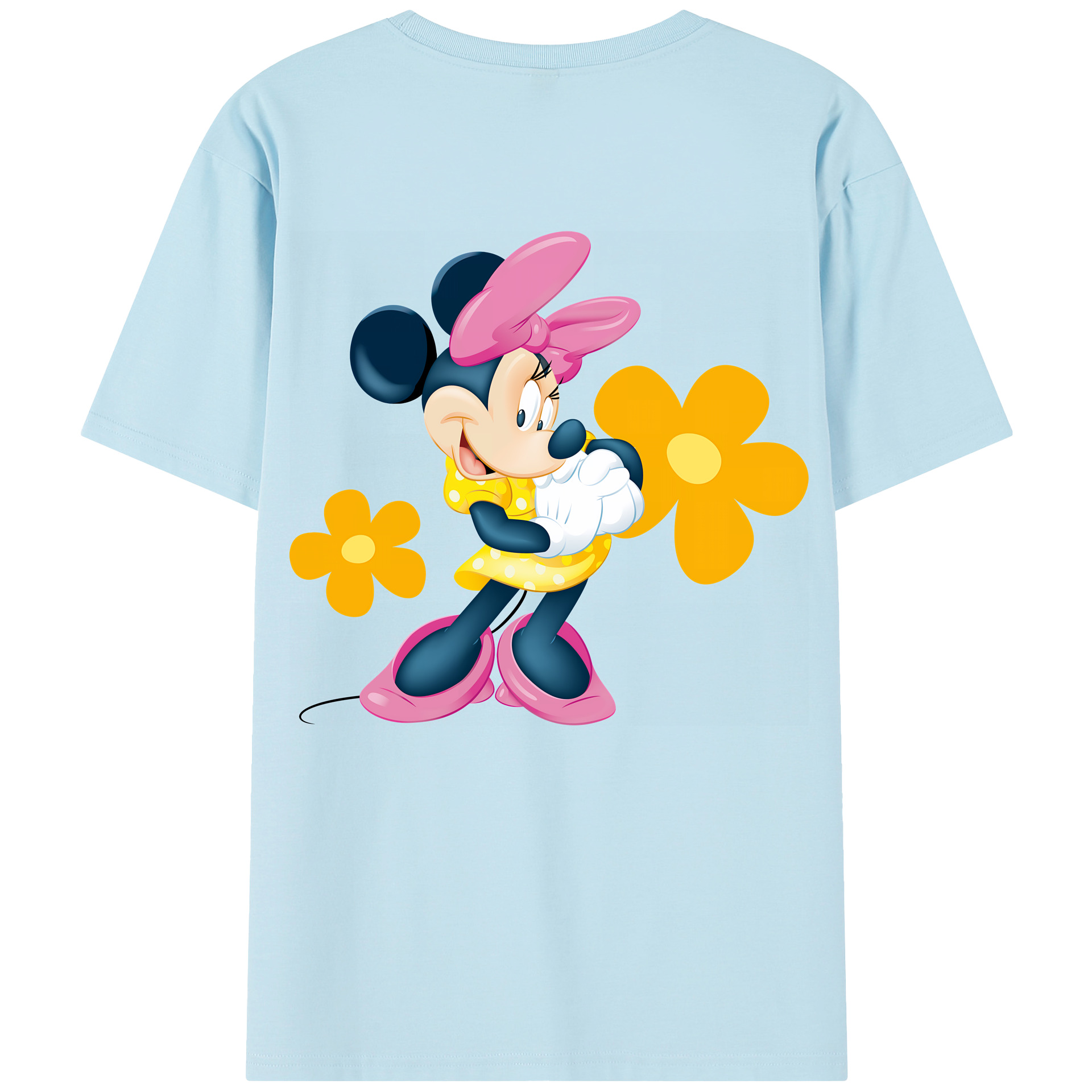 （画像用） ミッキーマウス Mickey Mouse 綿100％半袖Tシャツ（背面プリント）